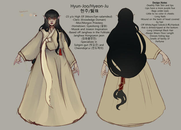 Hyunjoo Character Sheet (D&amp;D)
